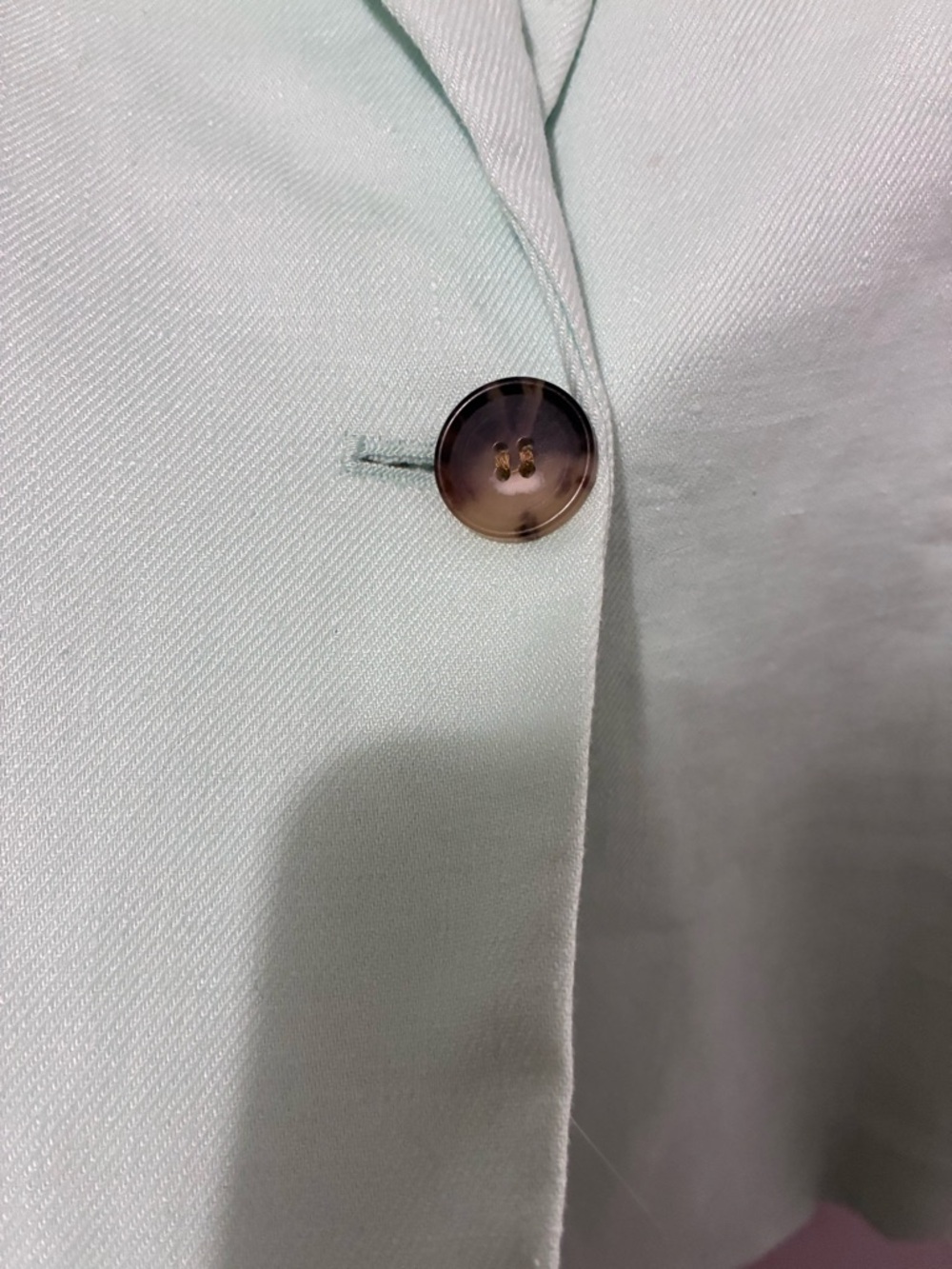 J. Crew Mint Green Single-Button Blazer linen parke size 4 - Picture 5 of 9